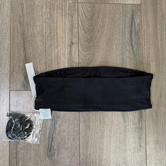 J.Crew Classic Sculpt Bandeau Bikini Top WMNS S Black Removable Straps and Pads - Picture 7 of 8